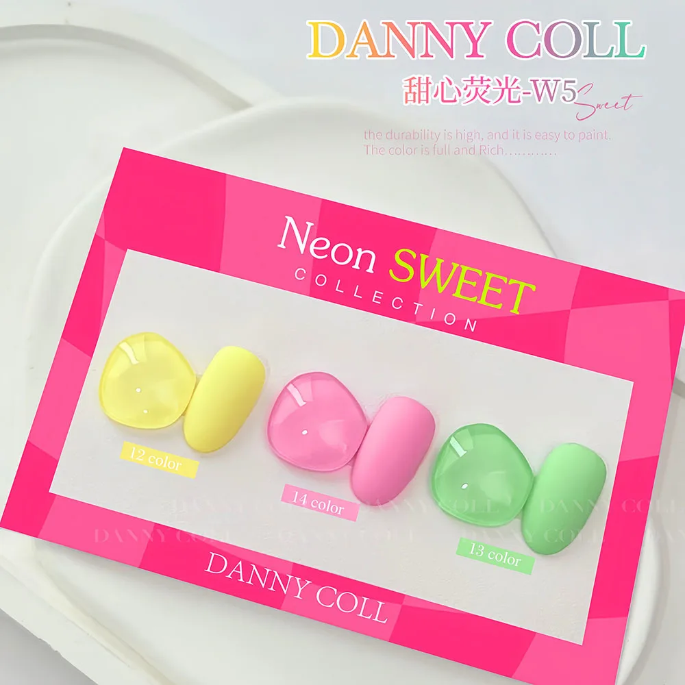 22-teiliges Gel-Nagellack-Set in fluoreszierenden Neon-Rot-Rosa-Farben mit Karte, helles Blau, Soak Off UV-LED-Nagelkunst-Lack, Maniküre-Set