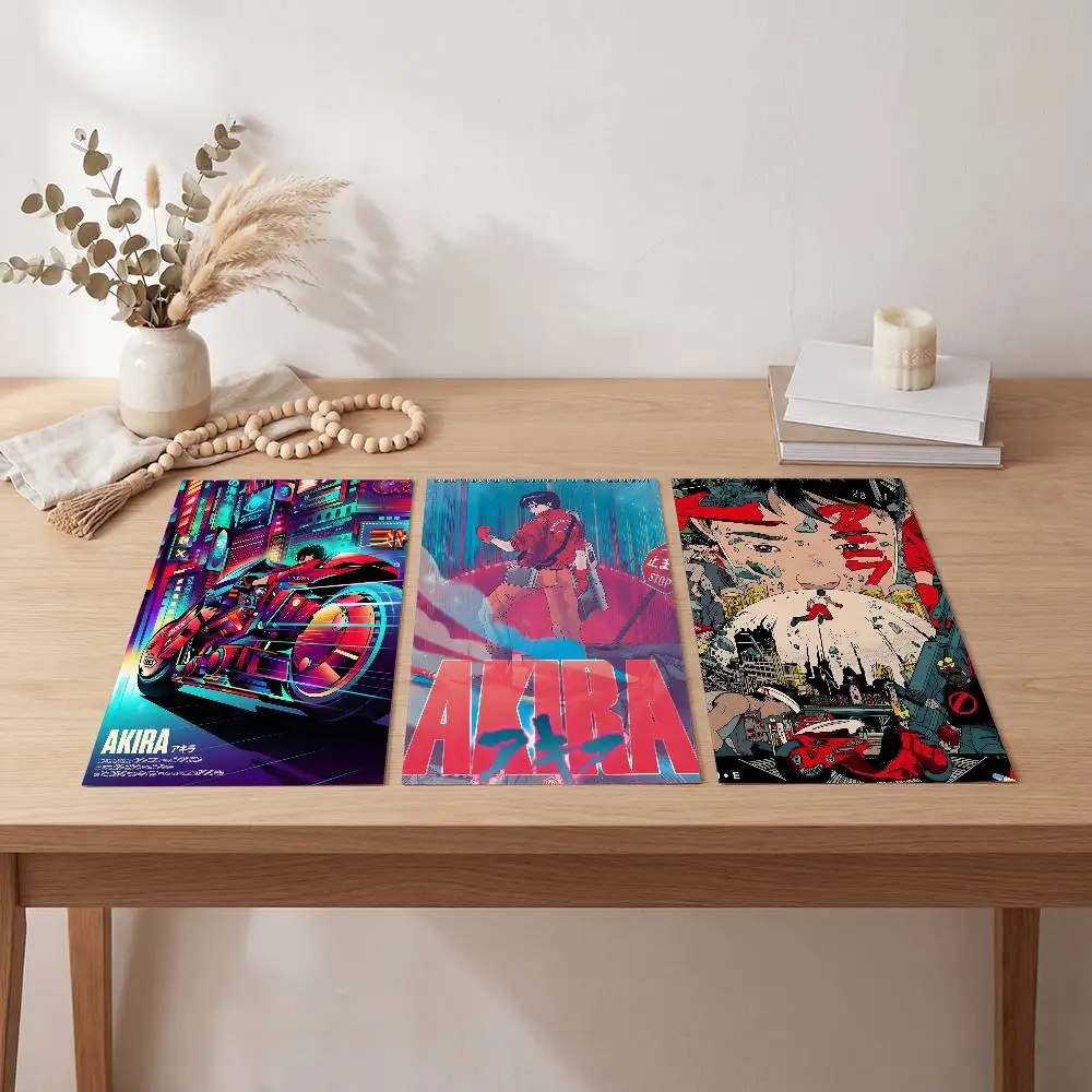 Akira Anime Good Quality Poster Self-adhesive Art Waterproof Paper Sticker Coffee House Bar Room Wall Decor