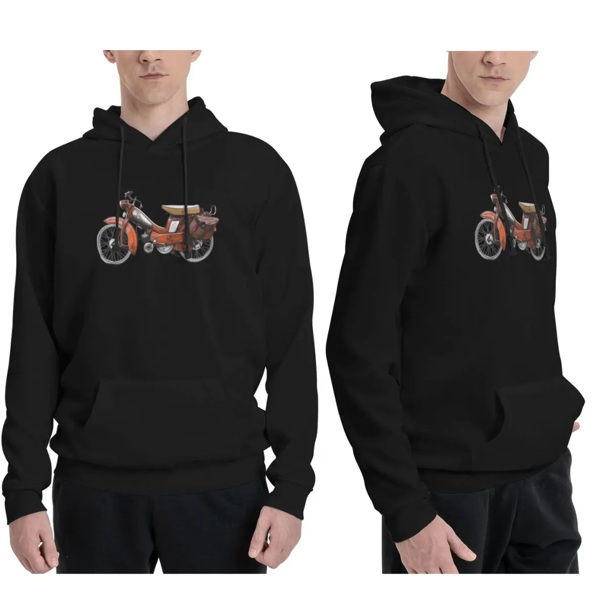 

Винтажные французские толстовки с мопедом Motobecane для мужчин и женщин, повседневные пуловеры, толстовки в стиле хип-хоп, одежда с длинными рукавами, осень-зима
