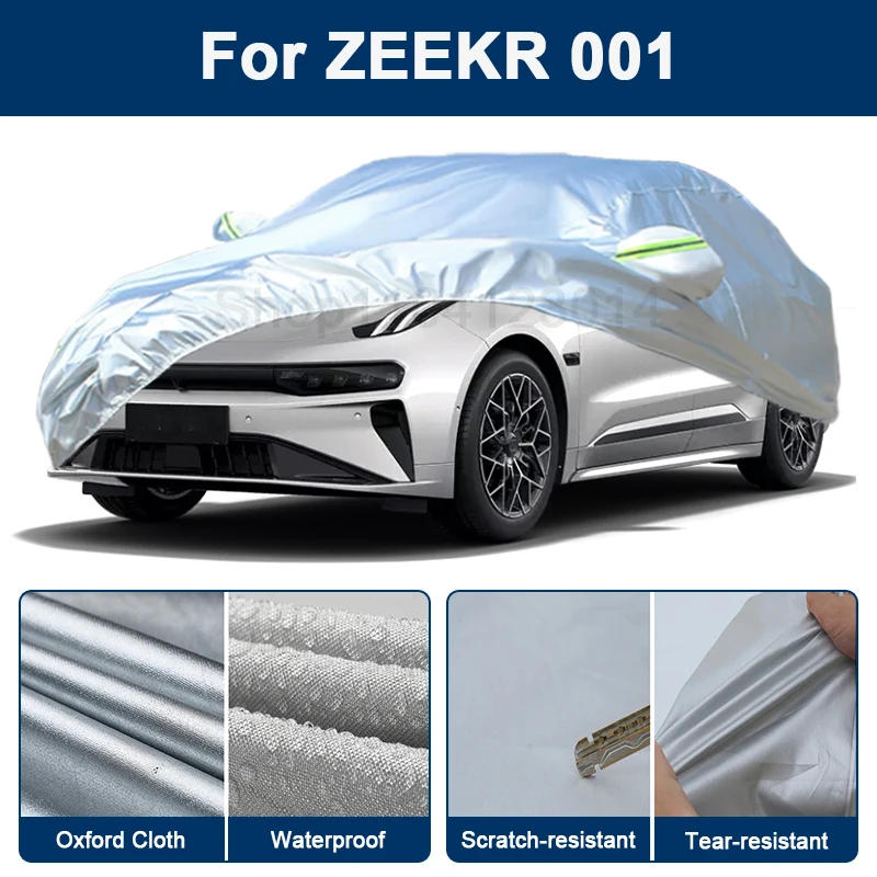 

Outdoor Full Car Cover For ZEEKR 001 with Reflective Strips Waterproof Snowproof Dustproof UV Protection Exterior Accessories