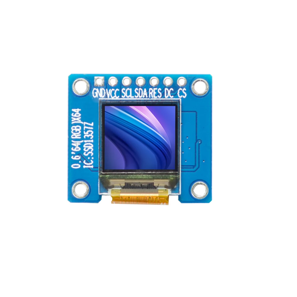 Taidacent Colorful 0.6 64x64 OLED Micro OLED Display Module 0.6 Inch Amoled Colour Display SSD1357 SPI