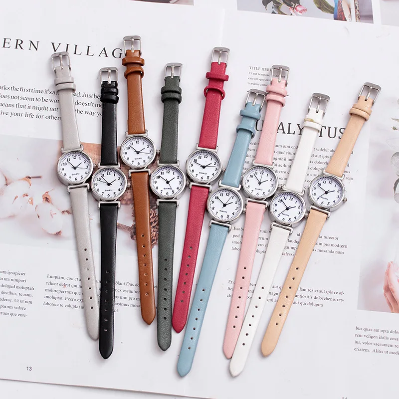 

New Korean Style Fashion Trend Small Dial Versatile Artistic Female Student Watch Sweet Fresh Belt Temperament Watch