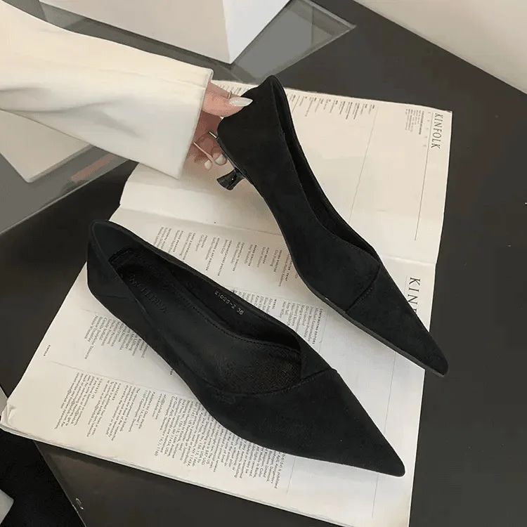 

Женские сандалии с острым носком, элегантные туфли на низком каблуке, летние модные женские туфли-лодочки с открытой пяткой, модельные туфли 2026