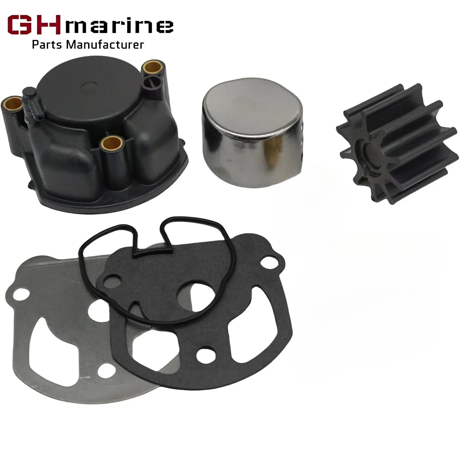Water Pump Impeller &Housing Kit Fit for OMC Cobra 2.3 2.5 3.0 4.3 4.6 5.0 5.7 5.8 7.5L 984744 984744 0984461 911704 18-3348
