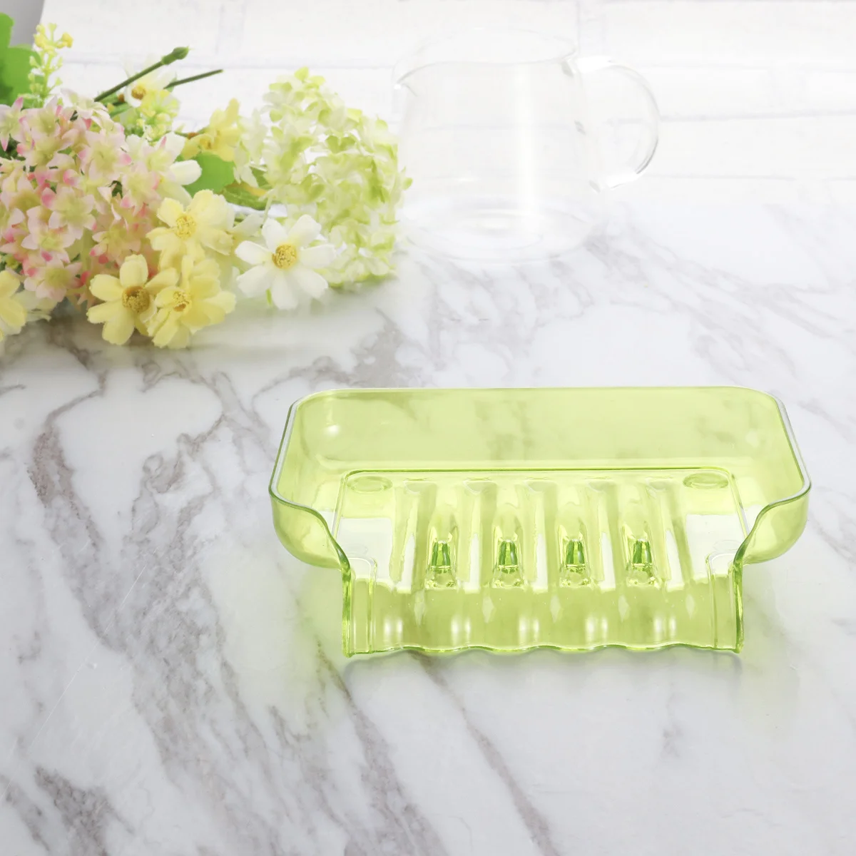 

Drainable Soap Dish Clear Suction Bathroom Shelf Hollow Base Sponge Holder For Shower Storage Soap Box For Ceramic Glass