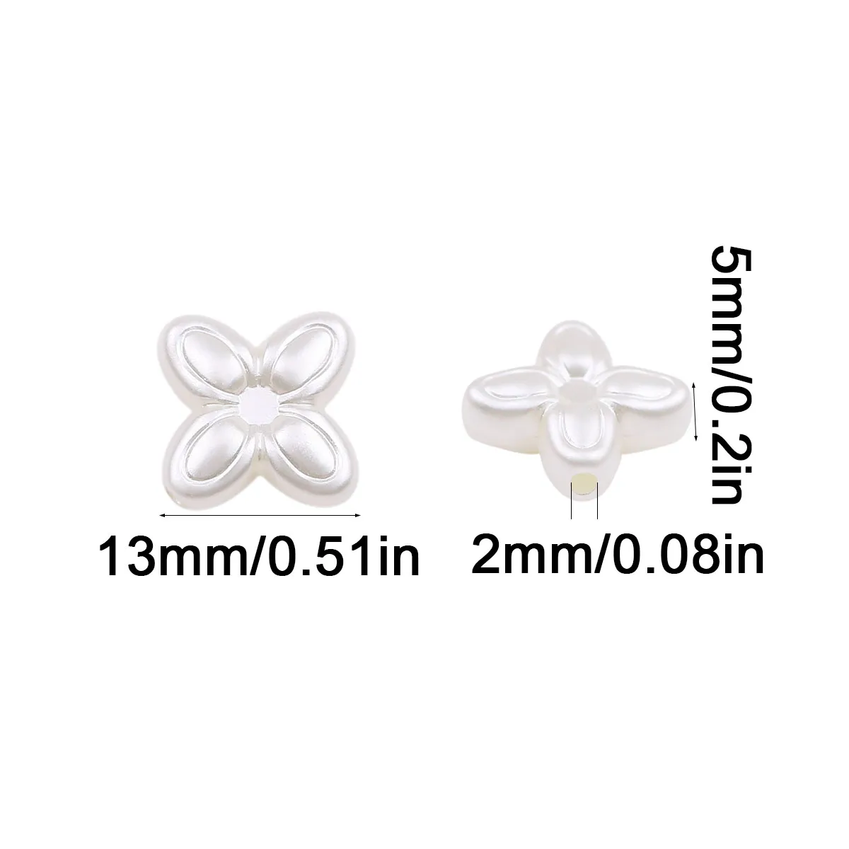 50/100Pcs/lot 13*5MM Acrylic Flowers Beads Spacer Beads Findings Charms For Jewelry Making DIY Bracelet Necklace Accessories