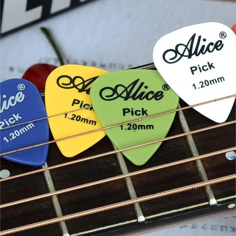 ALICE-Frosted Smooth Surface Pick Guitarra Acústica Folk, Peça de Dedo, Estilhaços Elétricos, 0,58mm-1,5mm, 50 Peças, Atacado