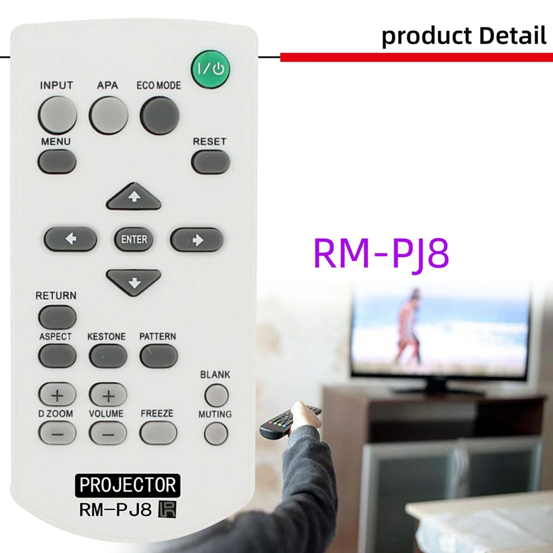 For Sony Wireless Switch Projector Remote Control Replacement (RM-PJ8)