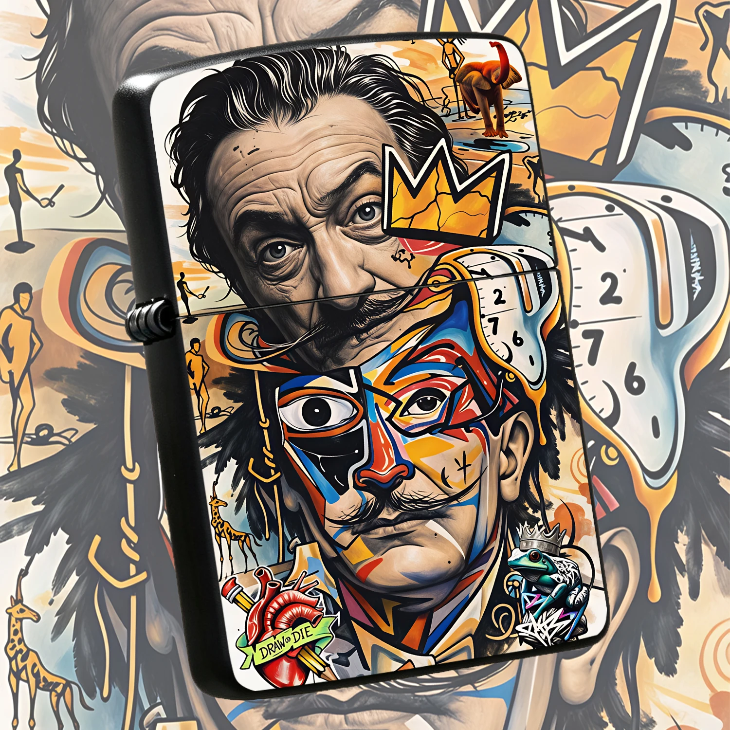 Surreal Art Co-Branded Trendy Lighter Integrates Dali Surrealist Elements And Street Graffiti Aesthetics Unique Creative Visual Design Suitable For Daily Travel Outdoor Leisure Gatherings And Play Multi Scenarios Is A Personalized Practical