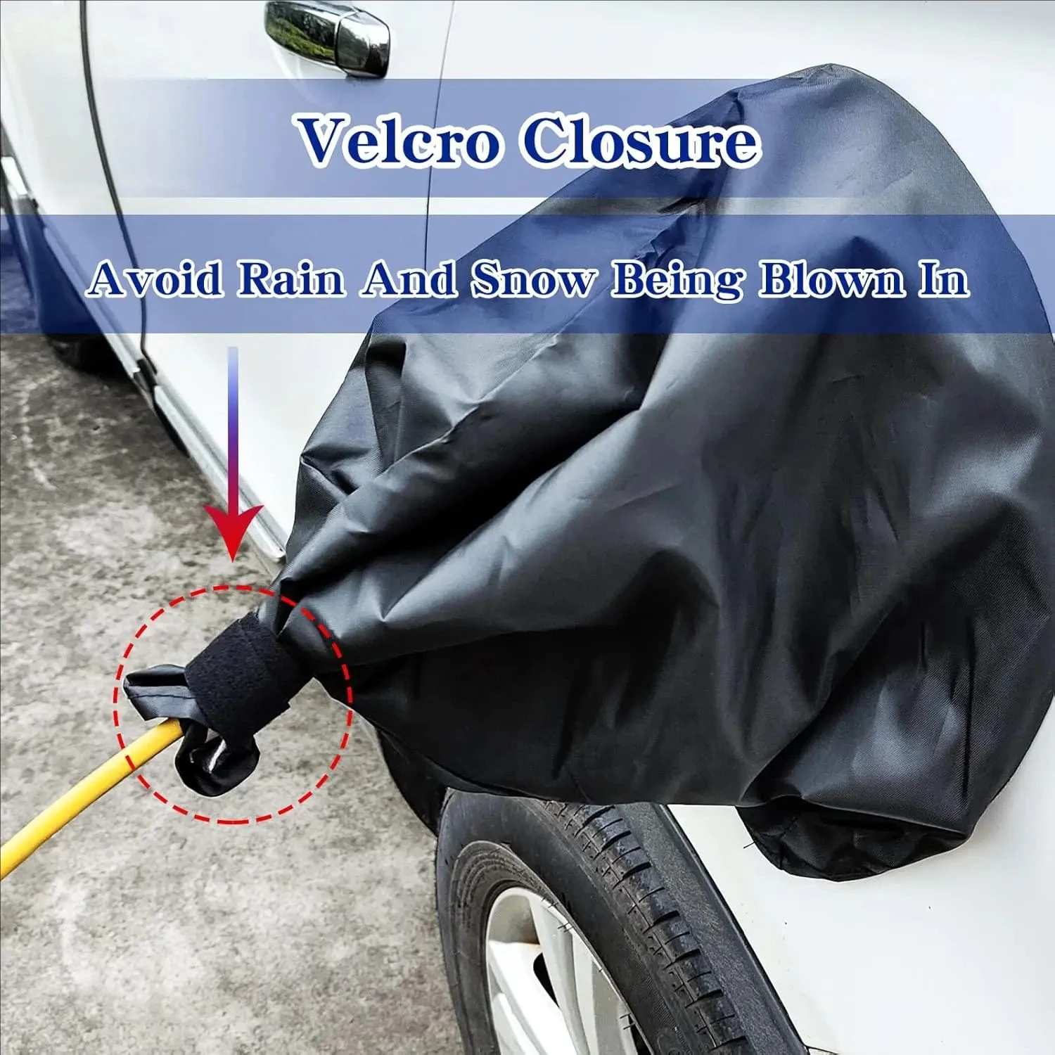EV Charger Port Cover, Electric Car Charger Plug Cover, Outdoor Waterproof Winter Snow Rain UV All-Weather Protection