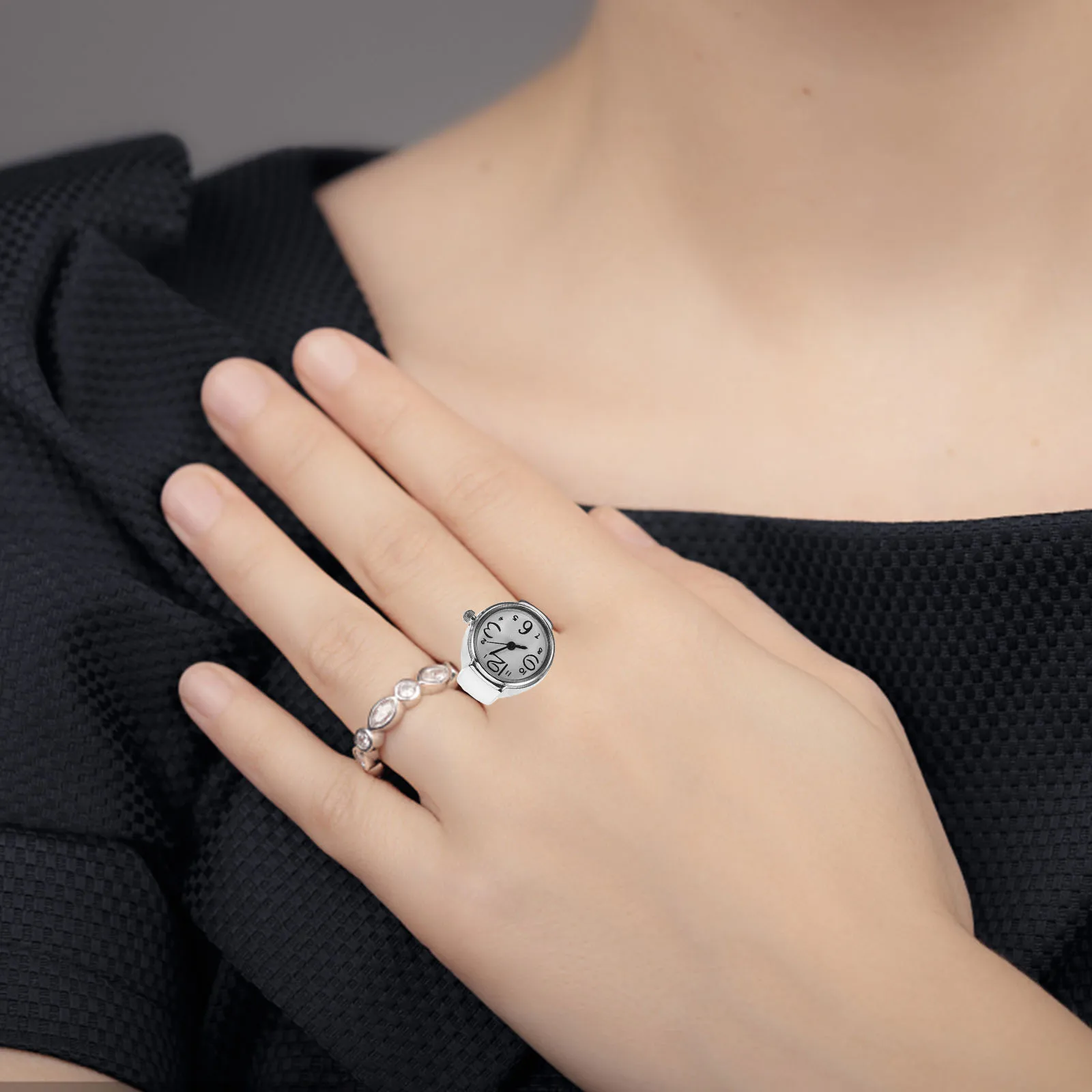 2 uds pareja anillo relojes reloj de dedo Digital elegante Mini relojes accesorios casuales para Mujeres Hombres anillo joyería