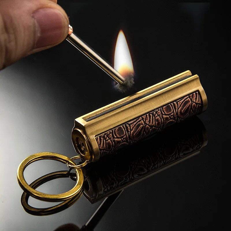 Cheap 10000 Times Oil Matches Lighter Sealed Waterproof Flint Grinding Wheel Smoking Accessories Fire Starter for Outdoor Use