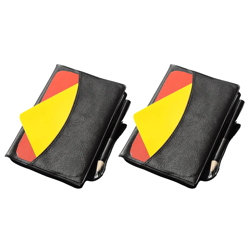 Portefeuille portable multifonction pour arbitre, cartes standard, rouge, jaune, football