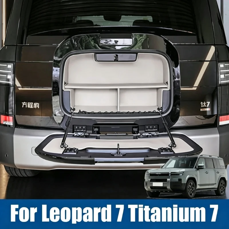 For BYD Ti7 Leopard Titanium 7 2025 2026 Tailgate Small Backpack Storage Pocket Storage Rack Trunk Storage Box Accessories