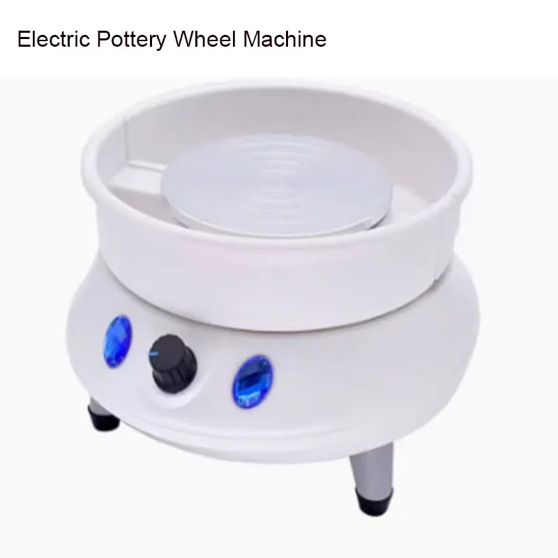 60W Electric Pottery Wheel Machine With Detachable ABS Basin 15CM Plate For Ceramic Working Clay Crafts DIY Tools