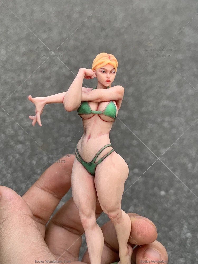 Hecho a mano, escala 1/16, 1/18, soldado femenino, Fitness muscular, belleza, pintura en miniatura, modelo, estatua, figura, colección de muñecos