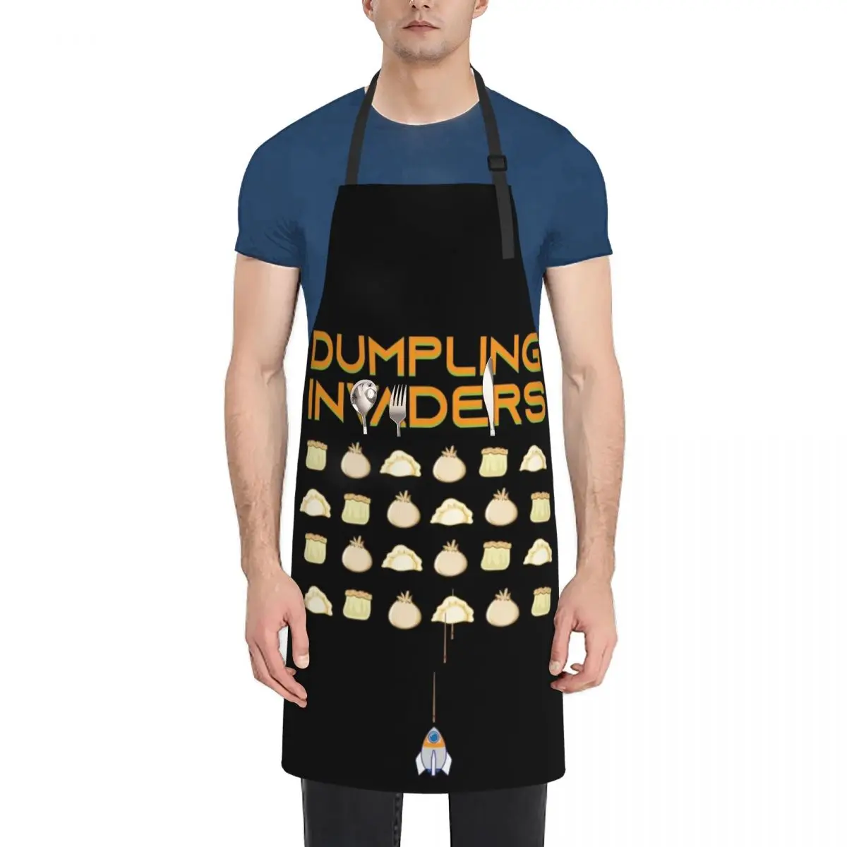 

Dumpling Invaders Apron Women's Home Clothes Kitchens Men Apron