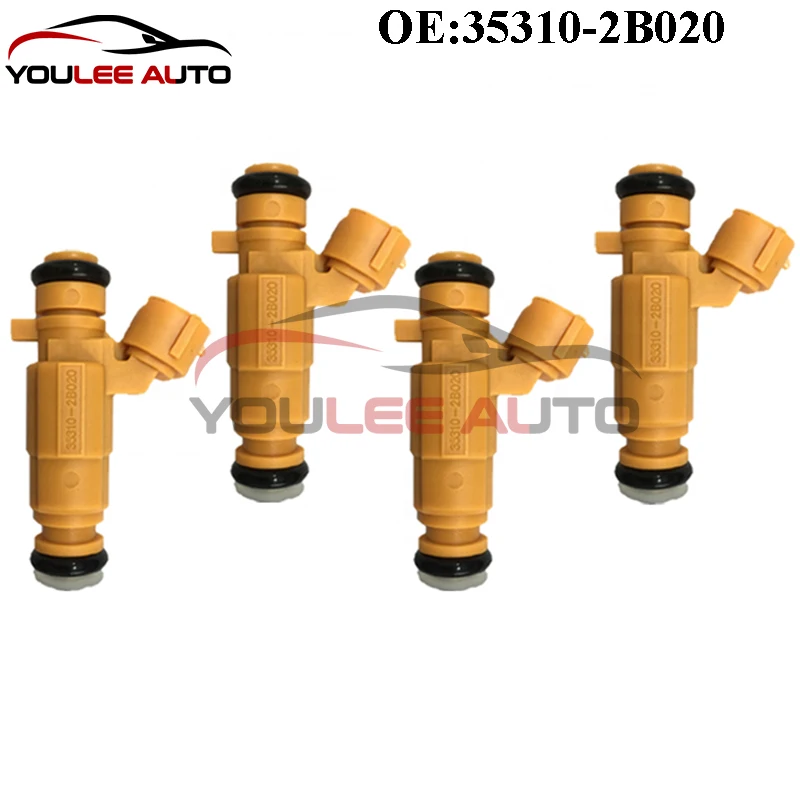 

4PCS 35310-2B020 353102B020 35310 2B020 9260930074 Fuel Injectors Nozzle For Hyundai i20 i30 Kia Cerato Rio Venga 1.4 1.6 G4FG