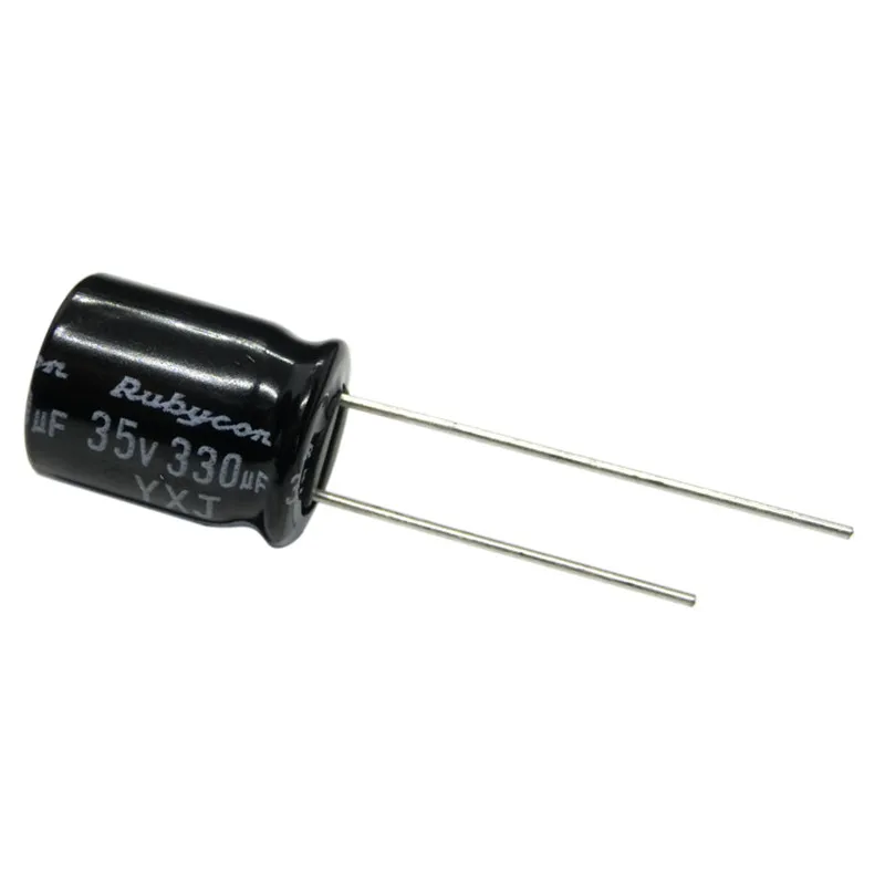 20pcs-100pcs Brand New Original Rubycon 35v330uf Imported Electrolytic Capacitor Yxj High Frequency Long Service Life 10*12. 5mm