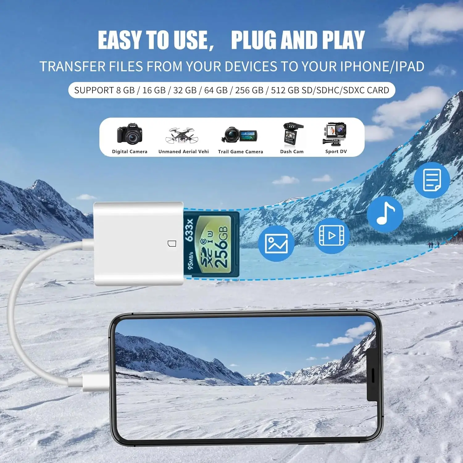 قارئ بطاقات Otg usb من النوع c إلى tf ، محول بطاقة ذاكرة لهاتف iphone 15 pro max plus جهاز كمبيوتر محمول