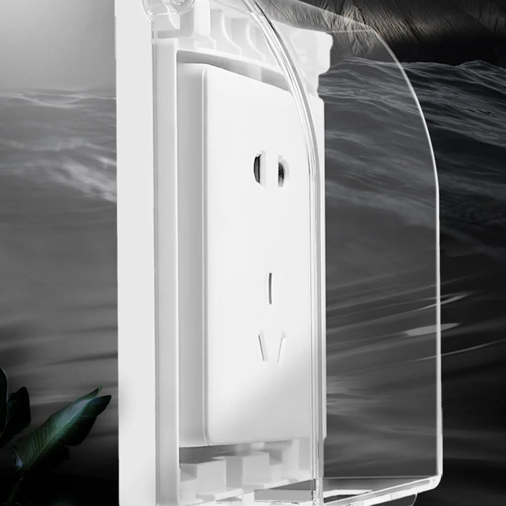 

1 шт. водонепроницаемая розетка 86 тип прозрачная огнестойкая пылезащитная крышка для ванной комнаты, кухни, отеля, балкона, самоклеящаяся