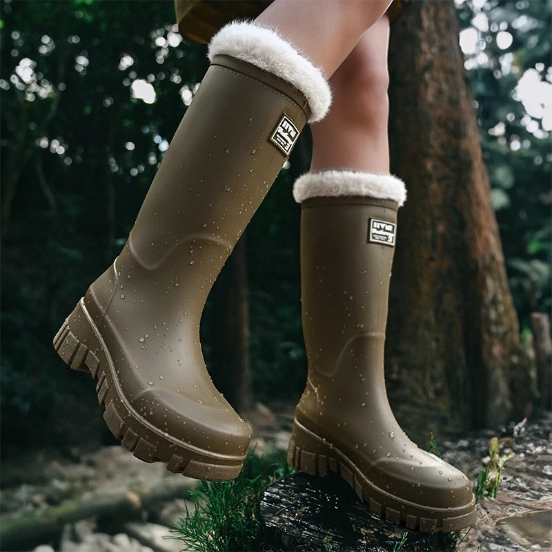 New style rain boots ladies fashion outer wear rubber shoes non-slip waterproof rain boots short tube four seasons water shoes