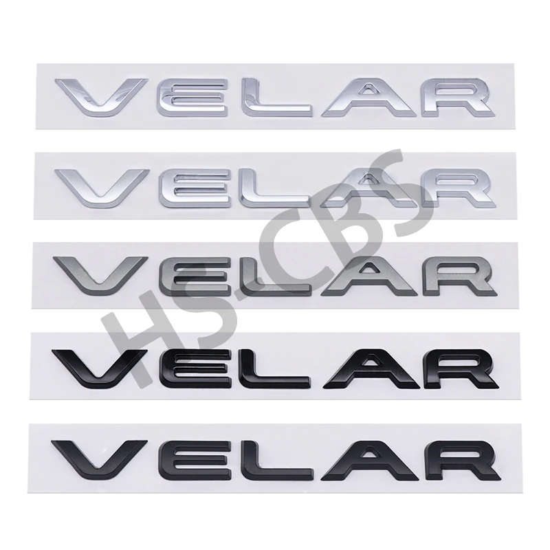 Pegatinas de insignia de VELAR ABS 3D, calcomanía de emblema de maletero trasero de coche para Range Rover Lr2 Lr4 Hse Lux Sport, autobiografía supercargada