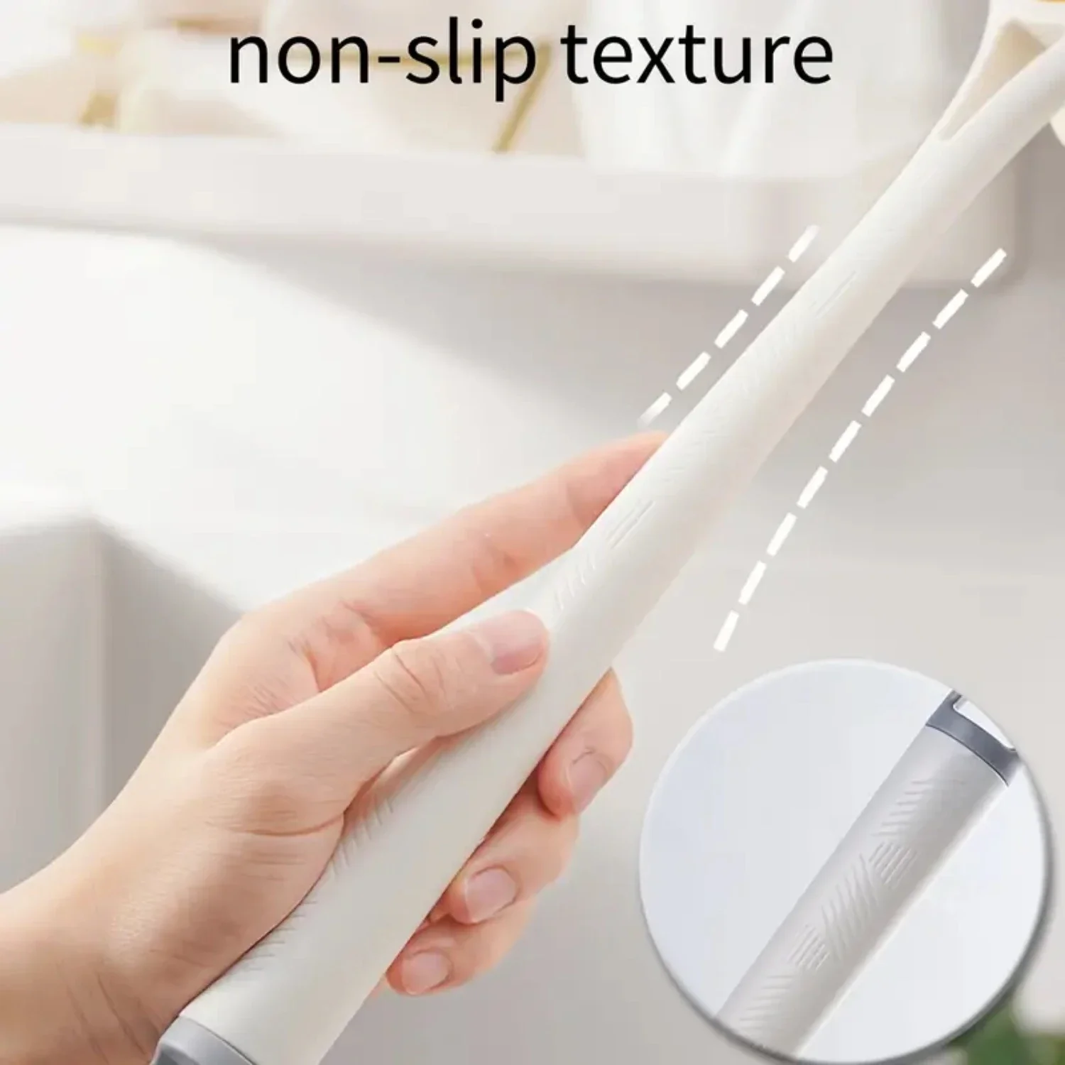 1pc Double Sided Long Handle Shower Brush Soft Bristle Bath Brush Exfoliating Massage Body Back Scrub Brush Skin Cleansing Bath