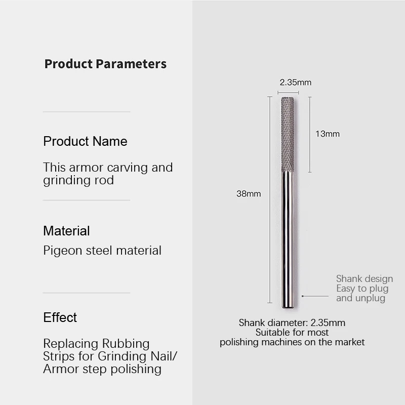 Fraise en Carbure de Tungstène pour Perceuse à Ongles Électrique, Machine de Manucure et Pédicure, Accessoires de Limes