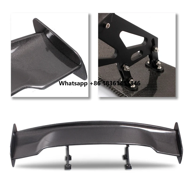 

Carbon Fiber 56.5" GT Spoiler Universal Racing Rear Tail Trunk Wing Spoiler Aluminum Bracket