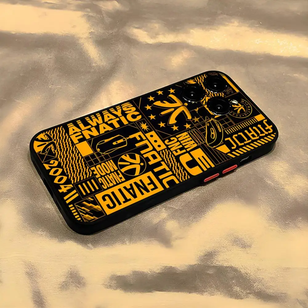 Funda de teléfono Cs Go Fnatic FNC Club negra para iPhone 13ProMax 16 15 12 11 14 Pro Max Mini Plus Max X XR cubierta mate