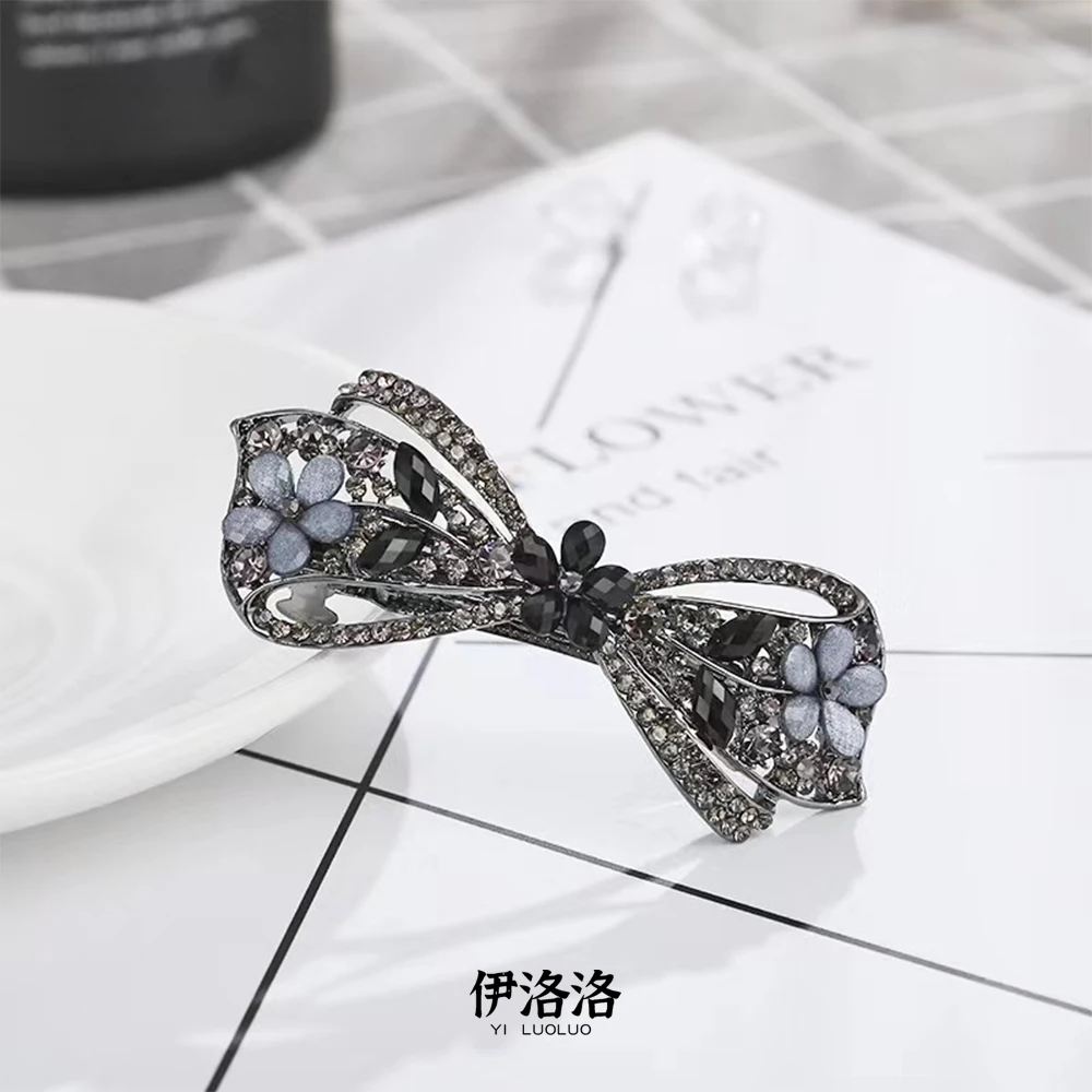 Women Headwear Girls Hairwear Small Size Rhinestone Hair Clip Fashion Hair Barrette Flower Hair Accessories For Women
