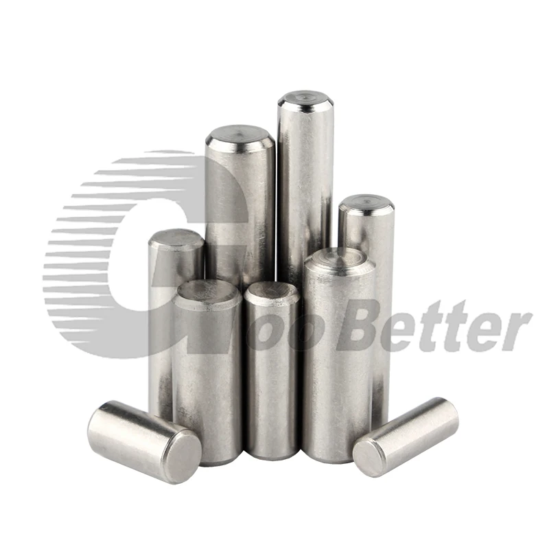 A2 304 Stainless Steel Cylindrical Pin Locating Dowel Fixed Shaft Solid Rod M1.5 M2 M2.5 M3 M4 M5 M6 M8 M10 M12*L=6-100mm