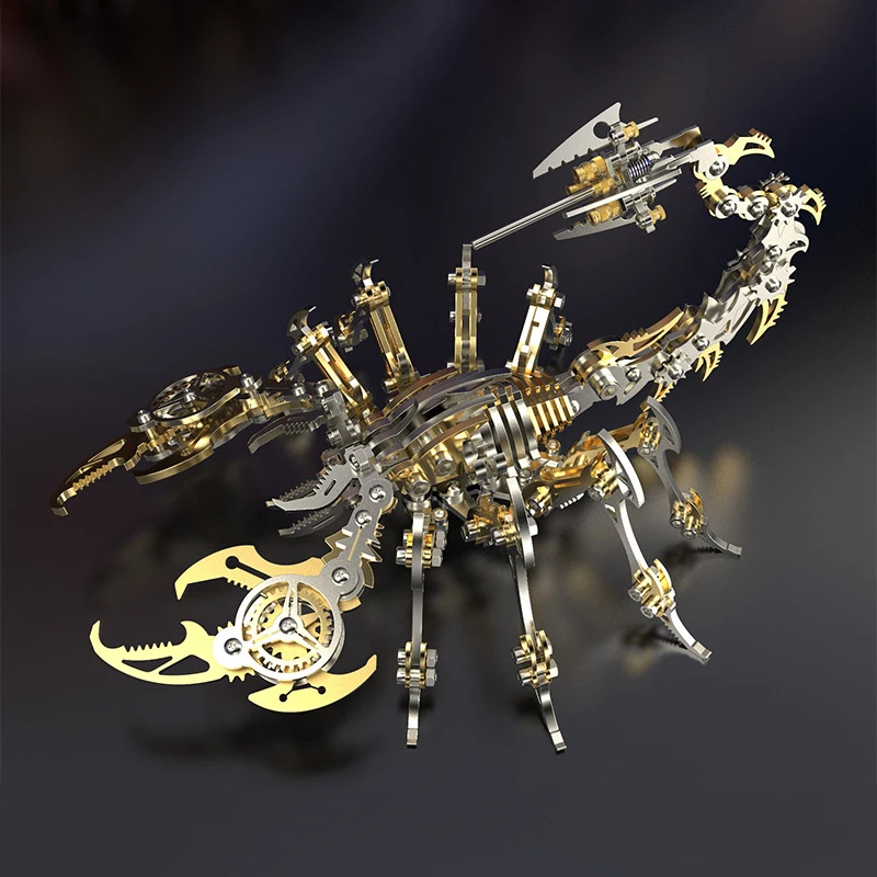 Kolorowe 3d metalowe zabawki Scorpion król dekoracja edukacyjne Puzzle do montażu Diy montują prezenty urodzinowe dla dorosłych dla dzieci