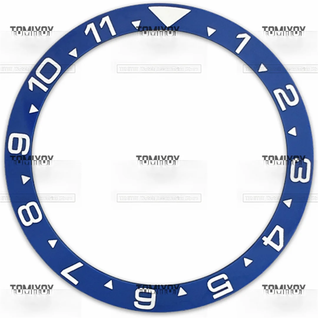 Bisel plano de cerámica para Seiko Sekio007 SKX005, 38MM, negro, azul, verde, 12 horas, reloj mecánico para hombre