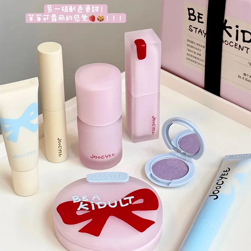 Joocyee لطيف كيد سلسلة محدودة كريستال لمعان الشفاه الصقيل متعدد الأغراض كريم أحمر الخدود اللؤلؤ تسليط الضوء على ظلال العيون مجموعة ماكياج الوجه #3