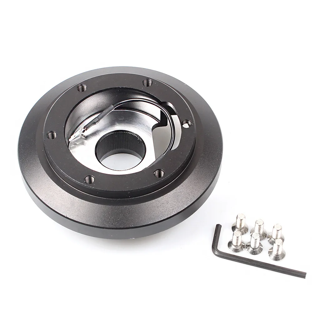 

Steering Wheel Hub Adapter 180H for Audi VW Porsche Lamborghini, Universal Steering Boss Kit with Horn Wiring