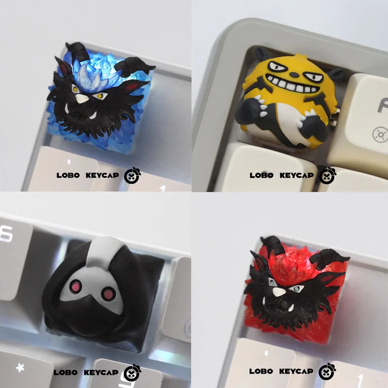 Creativity Keycaps Game Perifere Karakter Palworld Hars Materiaal Mechanische Toetsenbord Accessoires Ambachtelijke Backlight Sleutel Cap