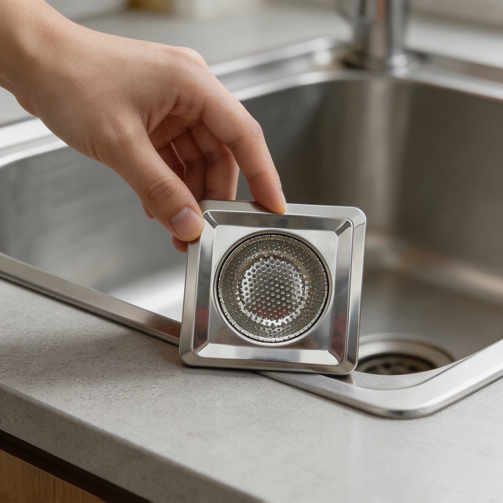 Sink Filter Screen, Household Kitchen Sink Slag Screen,Stainless Anti-Clogging Drain Filter,For Bathrooms/Laundry Rooms/Kitchens