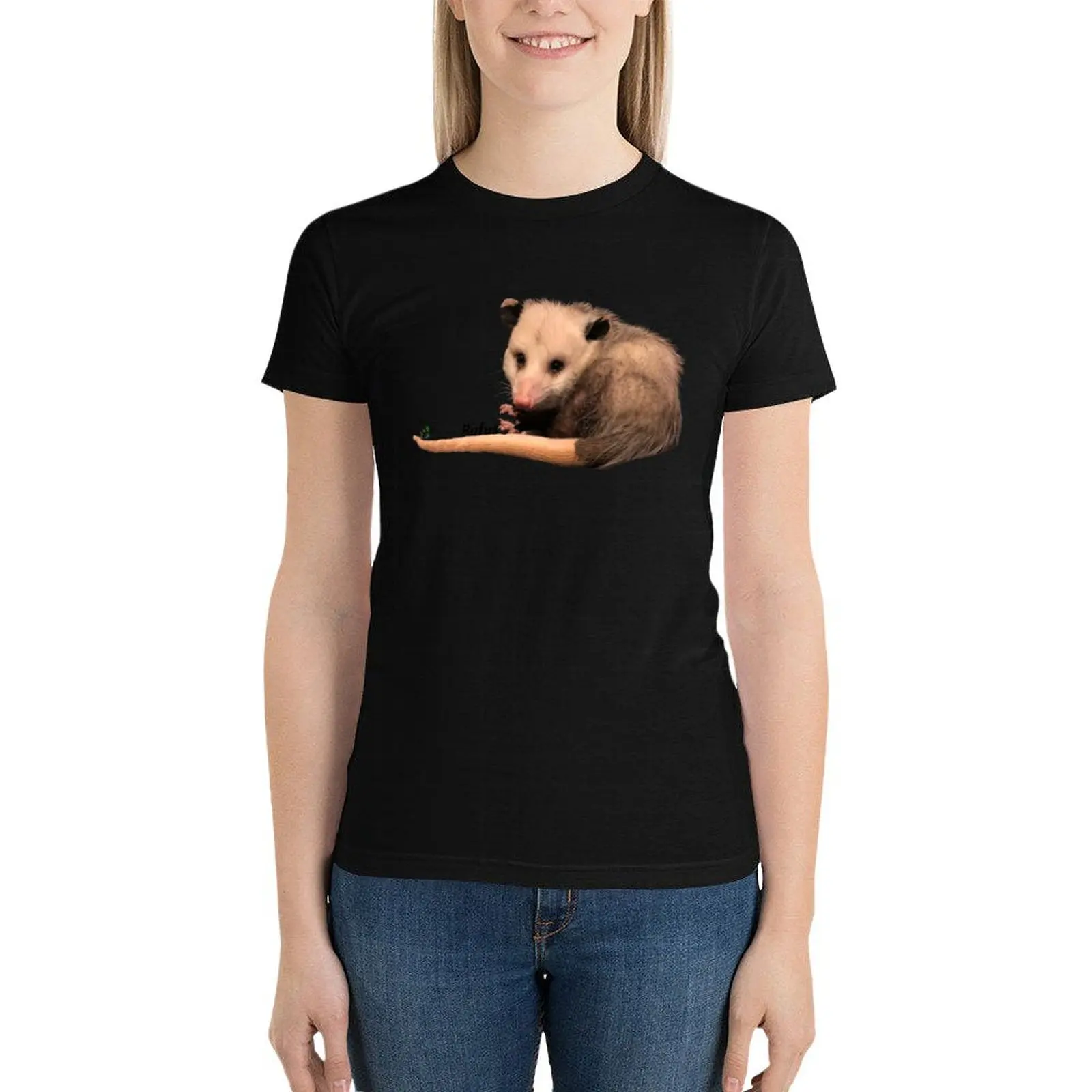 

Rufus the Opossum T-Shirt vintage clothes plus size tops tops summer tops Women's