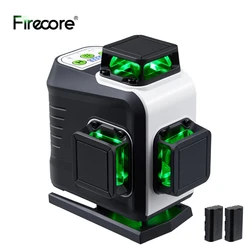 FIRECORE 360 Laser Level 16 Lines 4D G60 Self-Leveling 2pcs 5200mAh Li-ion Batteries Green Laser Level Tool