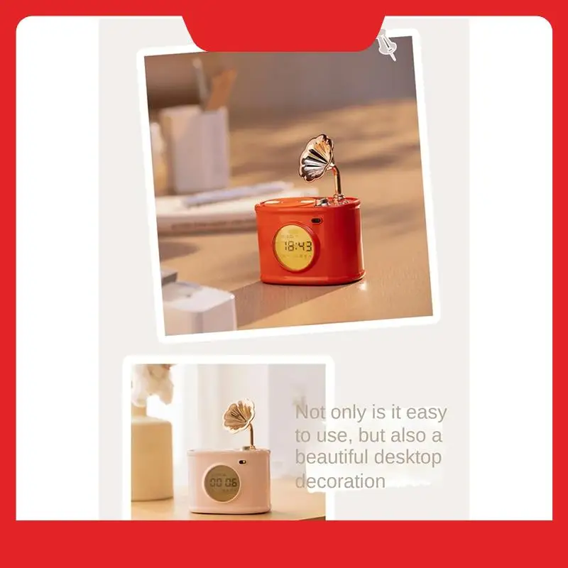 

A32HOT-Bluetooth Speaker Retro Clock Alarm Clock Calendar With Display Desktop Home Decor Creatives Gift Small Speaker