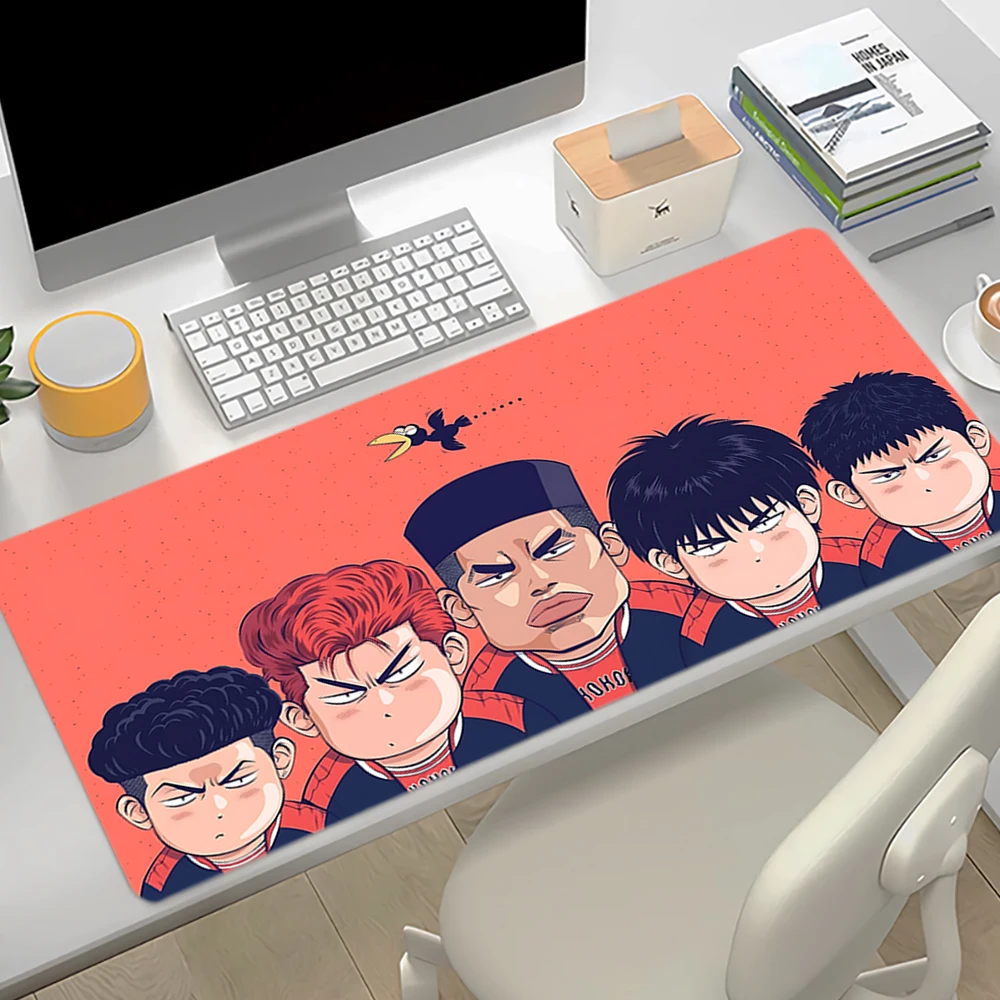 Anime Gaming Large Mouse Pad XXL Keyboard Rug S-Slam Dunk Laptop PC Gamer Extended Desk Mat Non-slip Rubber Base Mousepads