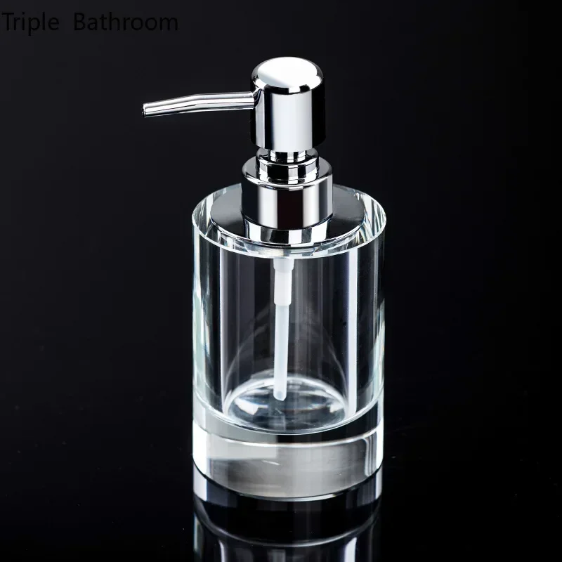 Creative crystal glass hand sanitizer bottle Press soap dispenser Household lotion bottle Split bottle Bathroom accessories