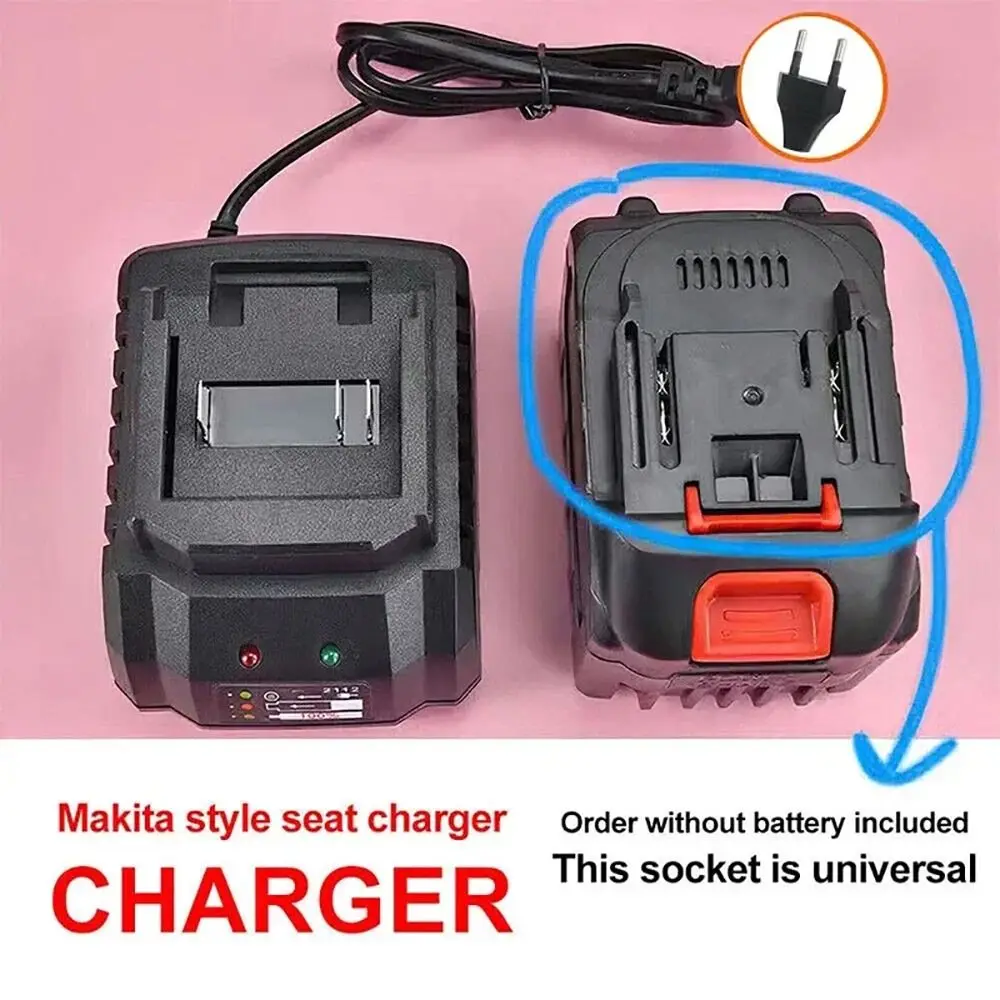 

1 шт. портативное зарядное устройство, вилка США/ЕС, 18 В, 21 В, литий-ионный адаптер для зарядки, запасные части, электроинструмент