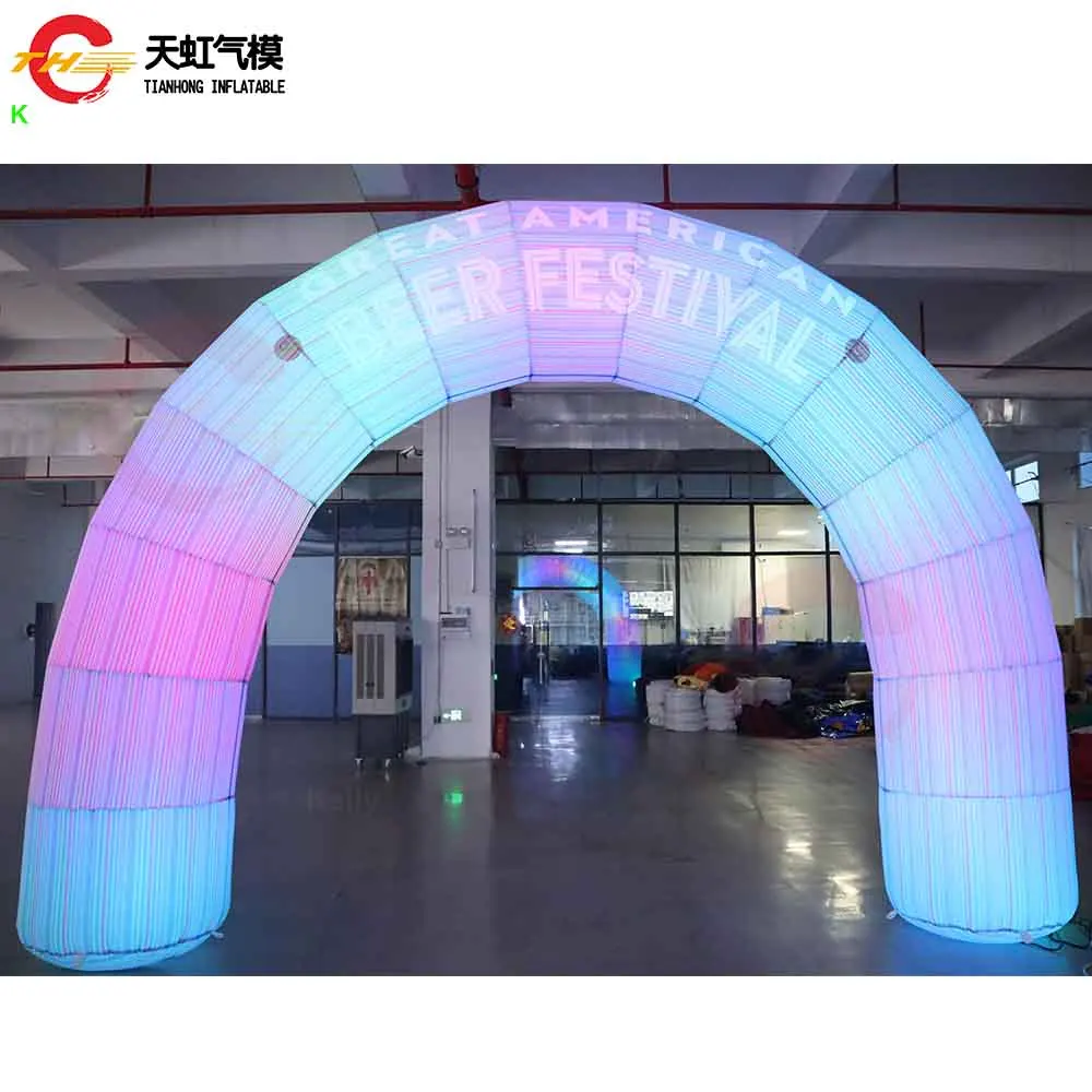 

Быстрый воздушный корабль, красочная надувная арка, светодиодное освещение, надувная арка с воздуходувкой для украшения сцены для вечеринок