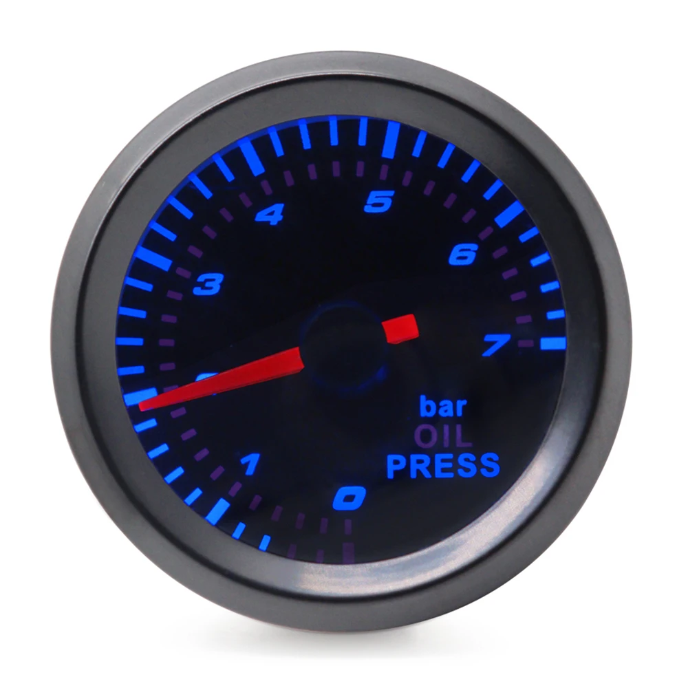 

2" 52MM Universal Oil Pressure Car Gauge 0-7 BAR Meter Auto Blue LED