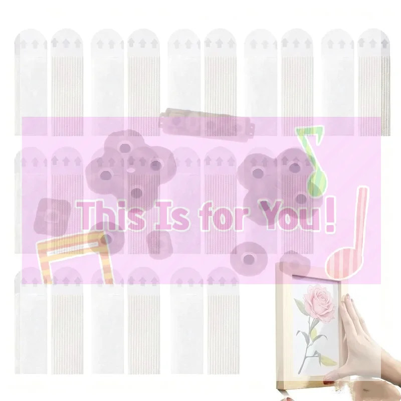 4/12pcs Tape Double Sided Strips Adhesive Hanging Mounting Picture Wall Stickers Sticky Removable Duty Heavy Pads Sticker Poster