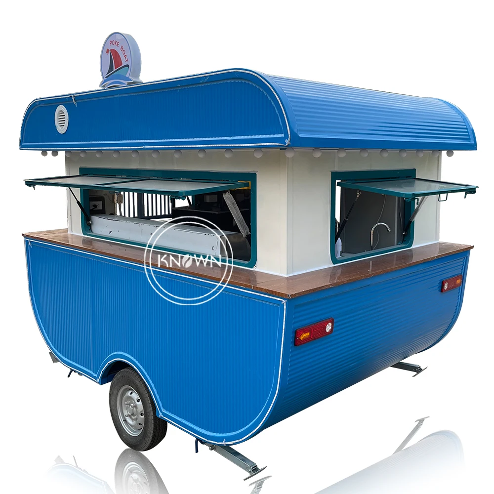 Middle East Snack Machines Camper Food Trailer Mobile Kiosk Ice Cream Food Cart Waffle Candy Camping Food Truck