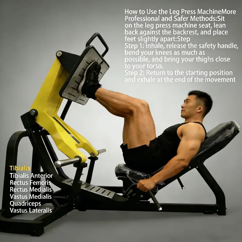 HY-DHF03 Hot-selling commercial heavy-duty flat 45-degree leg press, suitable for gym strength training